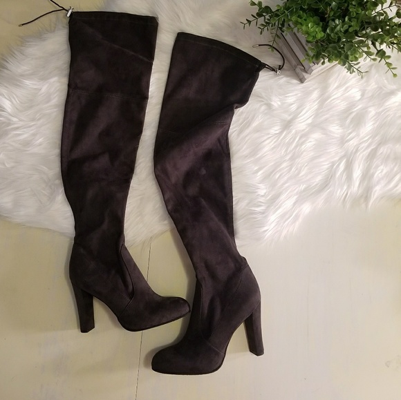 Sam Edelman Shoes - Sam Edelman grey suede heeled boots!
